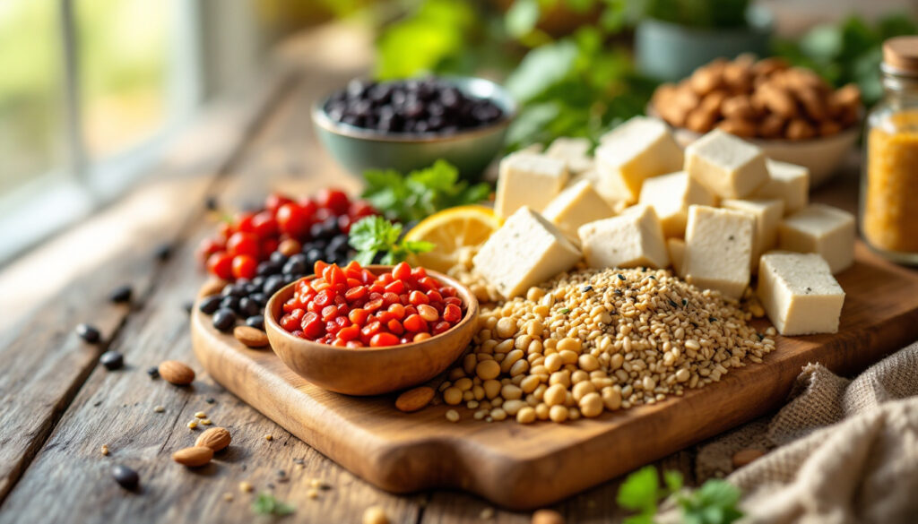 découvrez des alternatives saines et savoureuses aux protéines animales avec notre sélection d'aliments riches en protéines sans viande, parfaits pour une alimentation équilibrée et variée.
